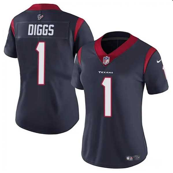 Womens Houston Texans #1 Stefon Diggs Navy Vapor Untouchable Limited Stitched Jersey Dzhi->women nfl jersey->Women Jersey